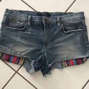 - Joe's Serape Exposed Pockets Denim Shorts